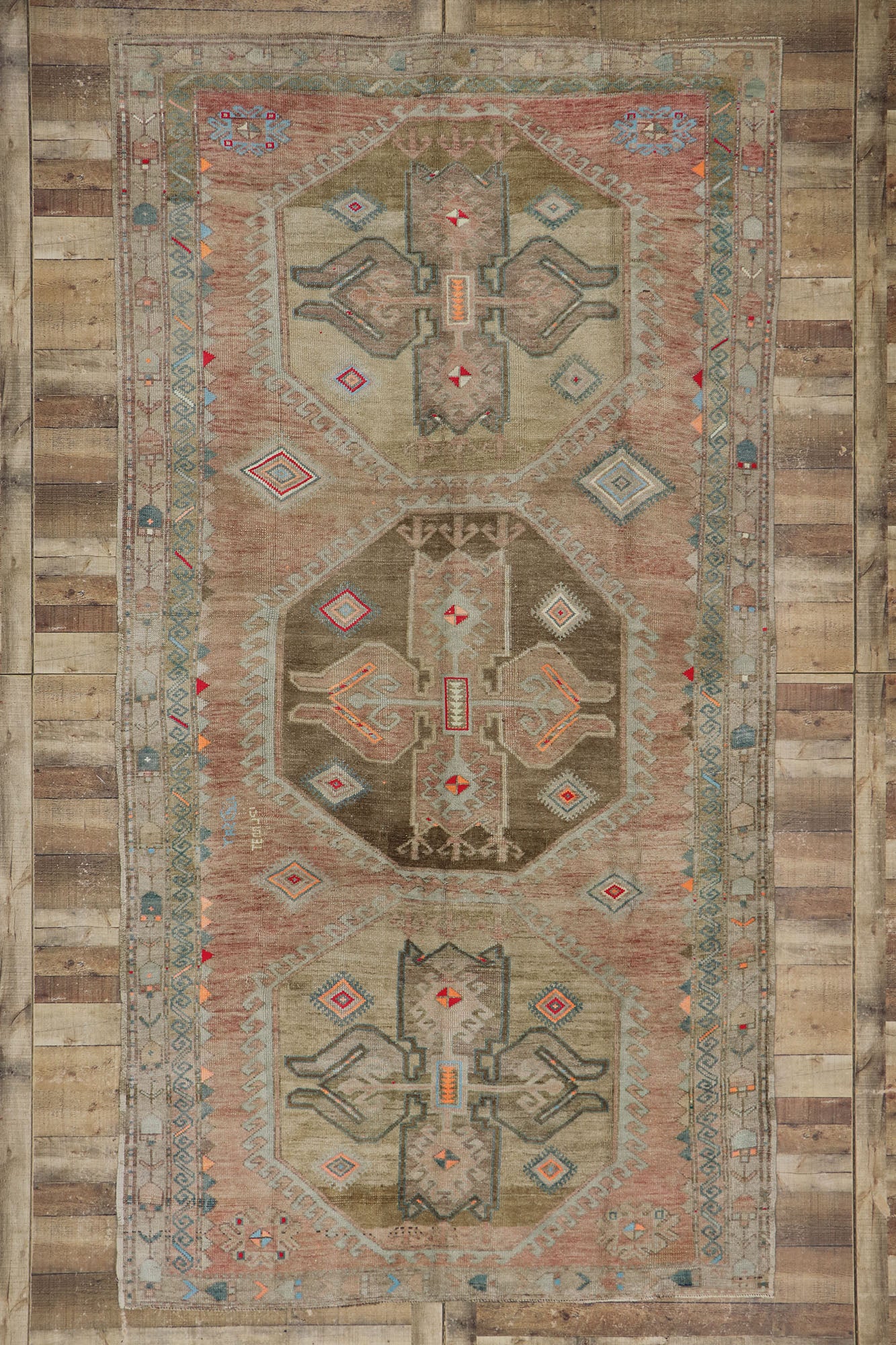 6 x 12 Vintage Turkish Kars Rug 53582