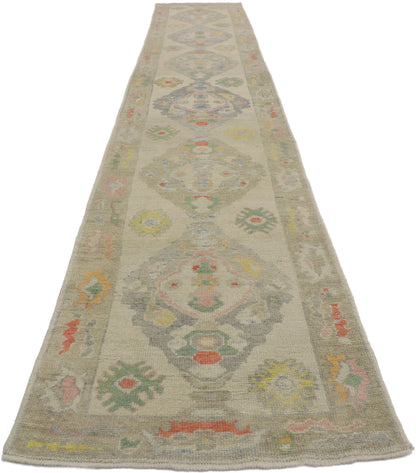3 x 18 Colorful Turkish Oushak Runner 53591