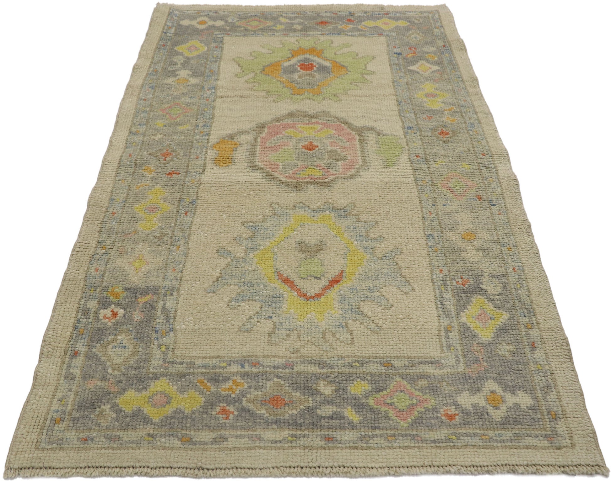 3 x 5 Colorful Turkish Oushak Rug 53594