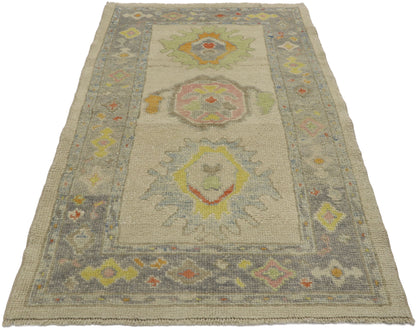 3 x 5 Colorful Turkish Oushak Rug 53594