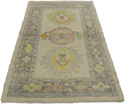 3 x 5 Colorful Turkish Oushak Rug 53595