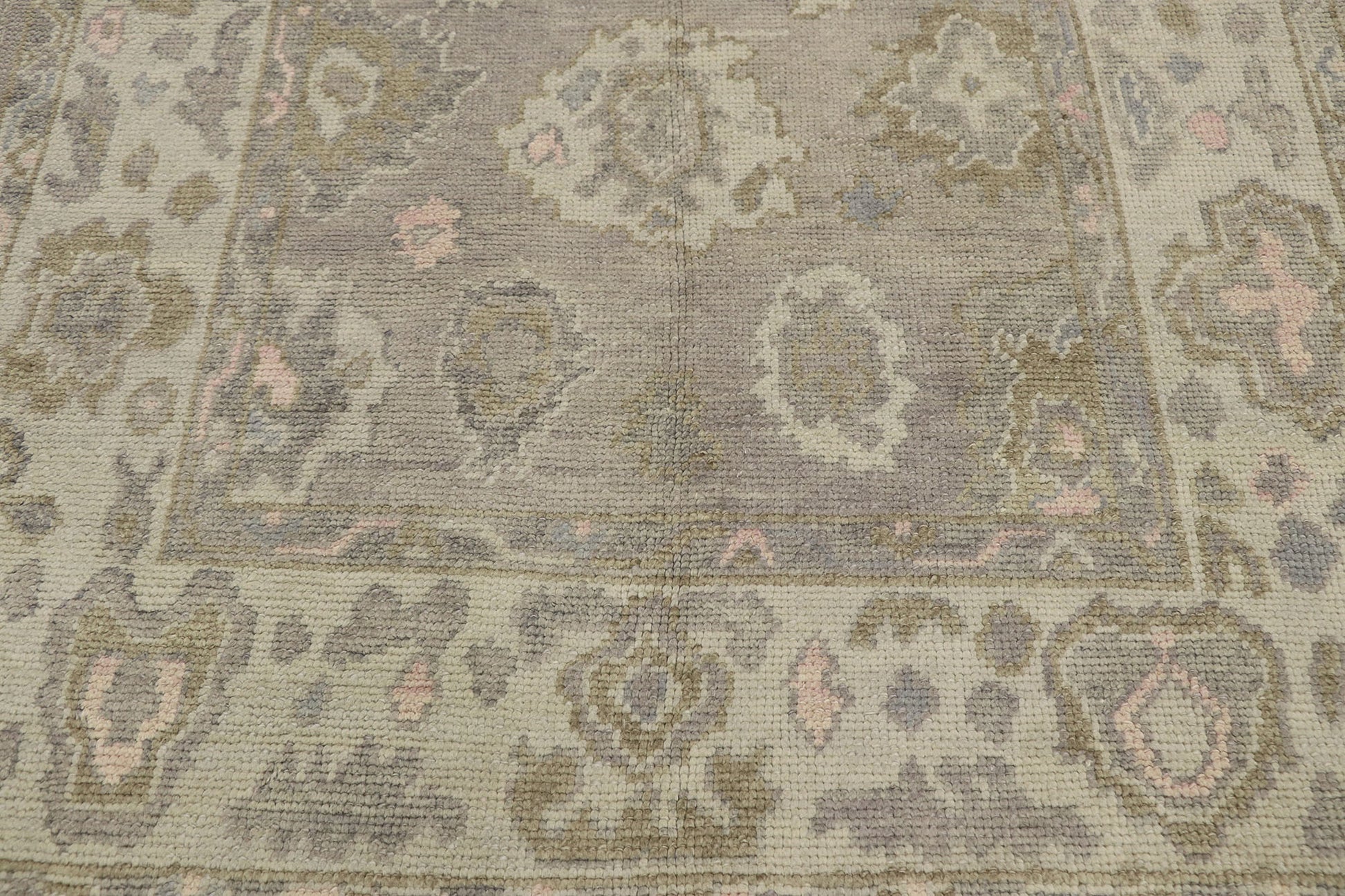 4 x 7 Earth-Tone Turkish Oushak Rug 53597