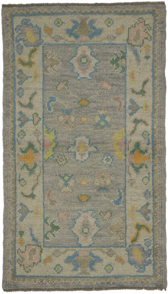 2 x 4 Colorful Turkish Oushak Rug 53598