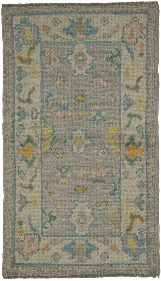2 x 4 Colorful Turkish Oushak Rug 53598