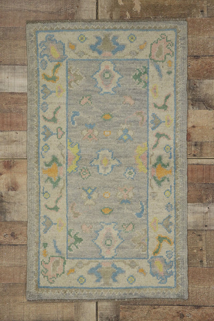 2 x 4 Colorful Turkish Oushak Rug 53598