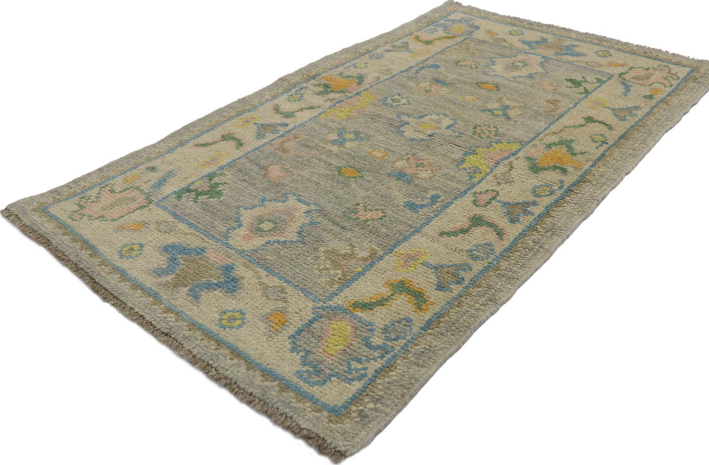 2 x 4 Colorful Turkish Oushak Rug 53598