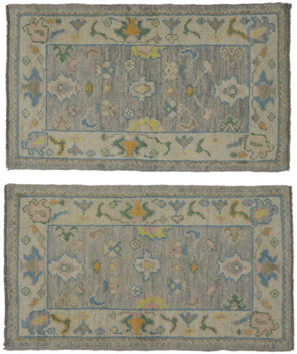2 x 4 Colorful Turkish Oushak Rug 53598