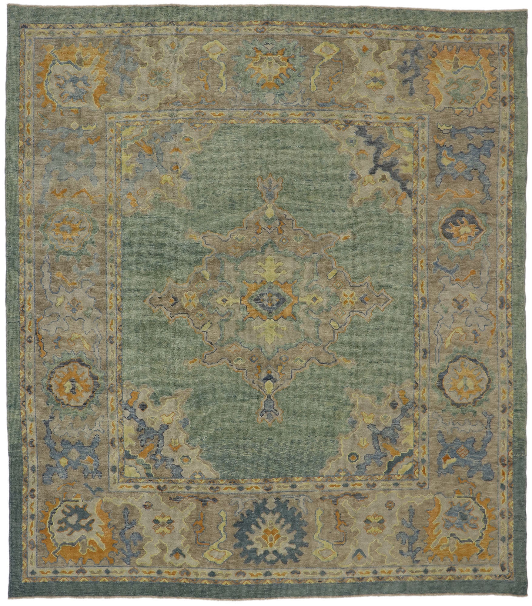 9 x 10 Contemporary Turkish Oushak Rug 53610