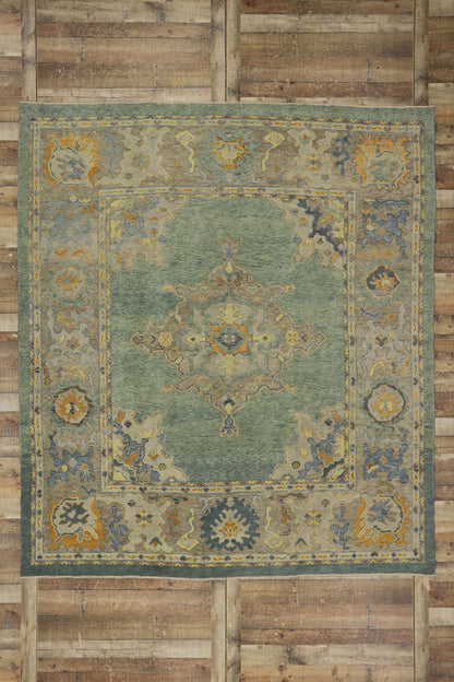 9 x 10 Contemporary Turkish Oushak Rug 53610
