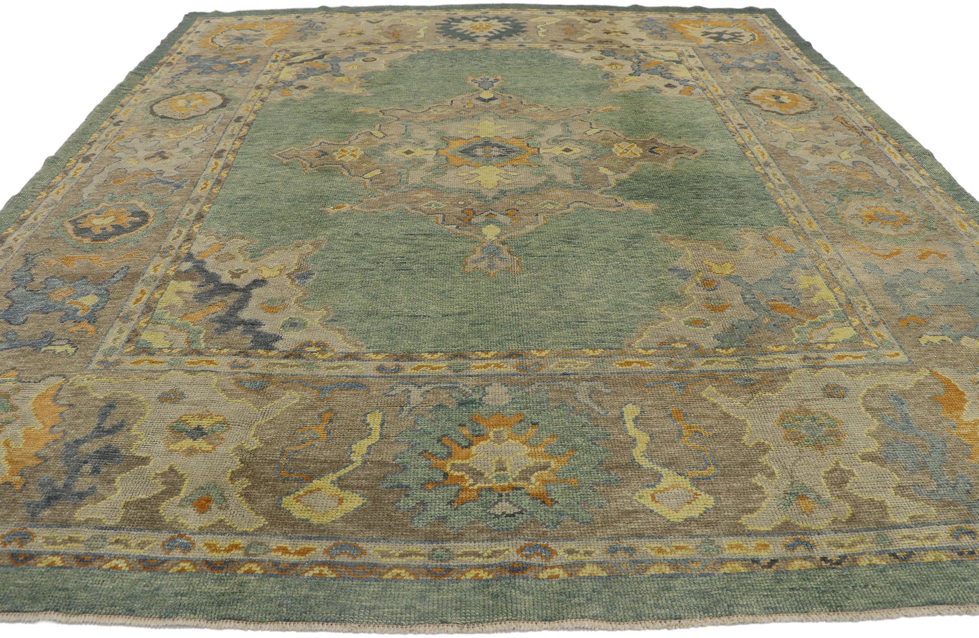 9 x 10 Contemporary Turkish Oushak Rug 53610