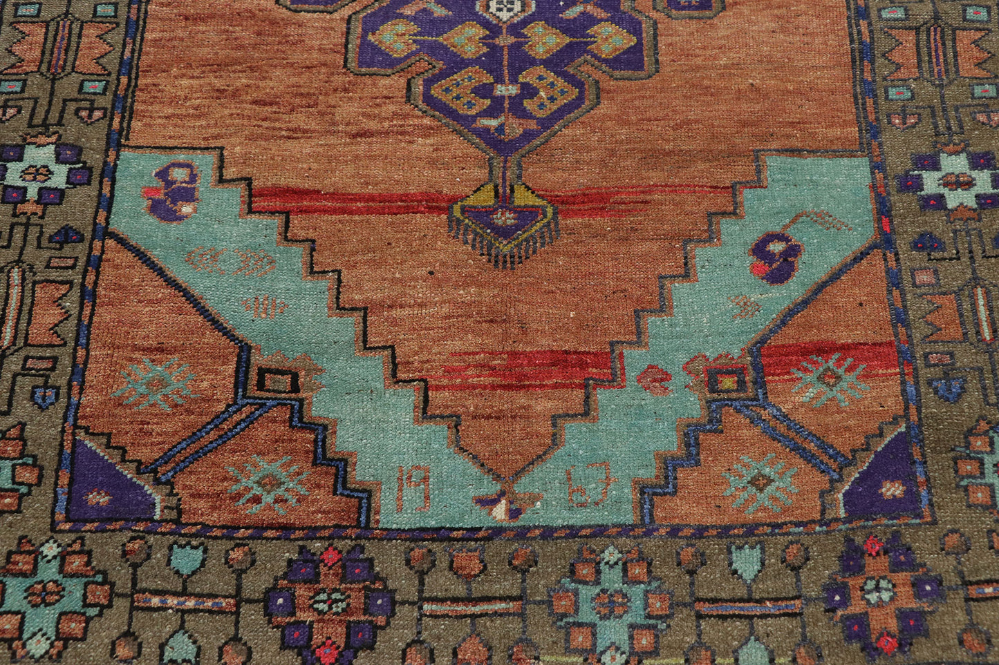 4 x 12 Vintage Turkish Oushak Rug 53616