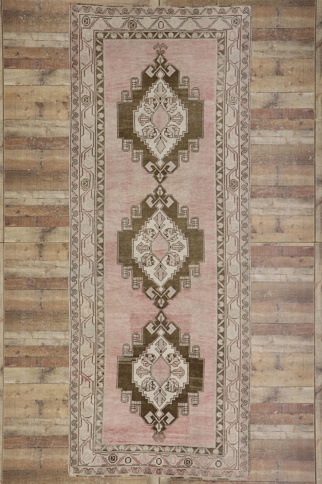 5 x 12 Vintage Turkish Oushak Rug 53618