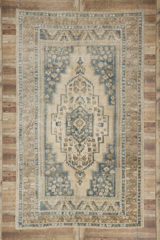 7 x 11 Vintage Turkish Oushak Rug 53621