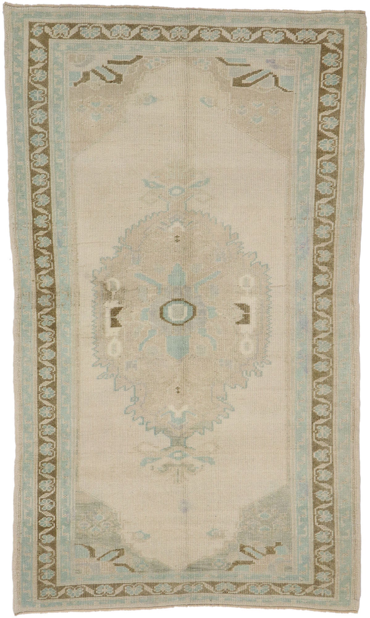 4 x 7 Vintage Turkish Oushak Rug 53622