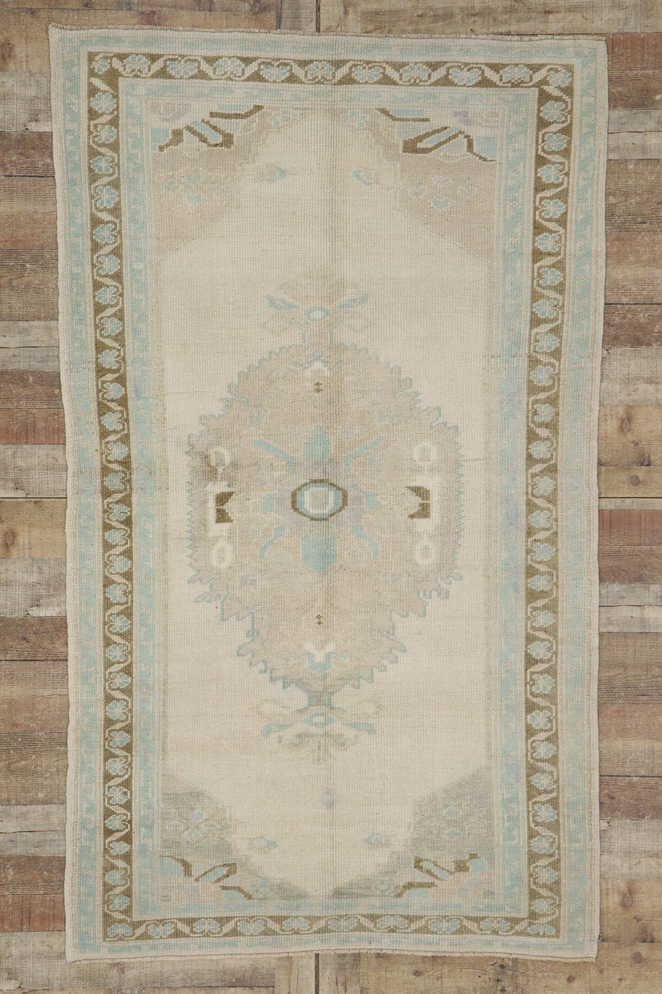 4 x 7 Vintage Turkish Oushak Rug 53622