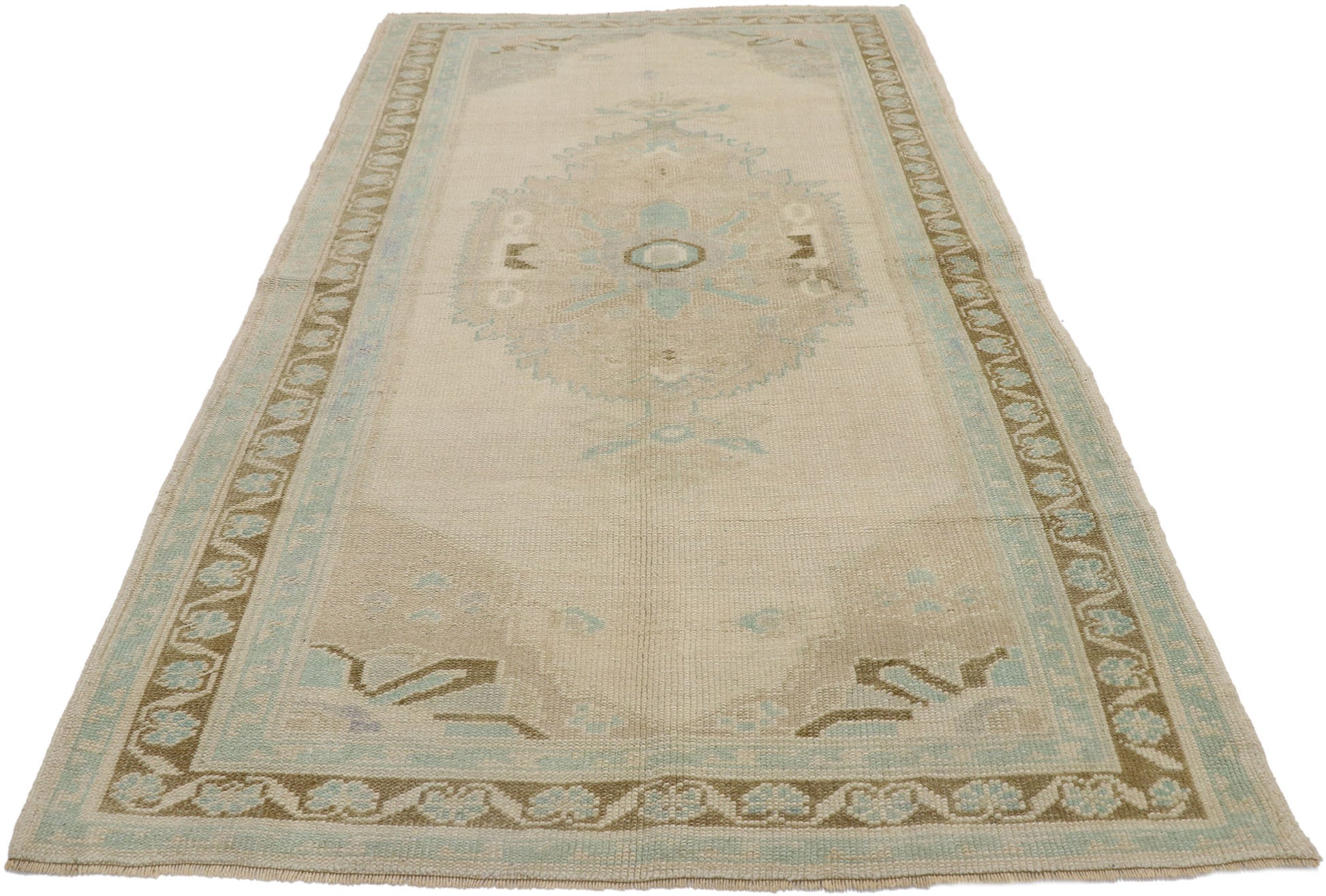 4 x 7 Vintage Turkish Oushak Rug 53622