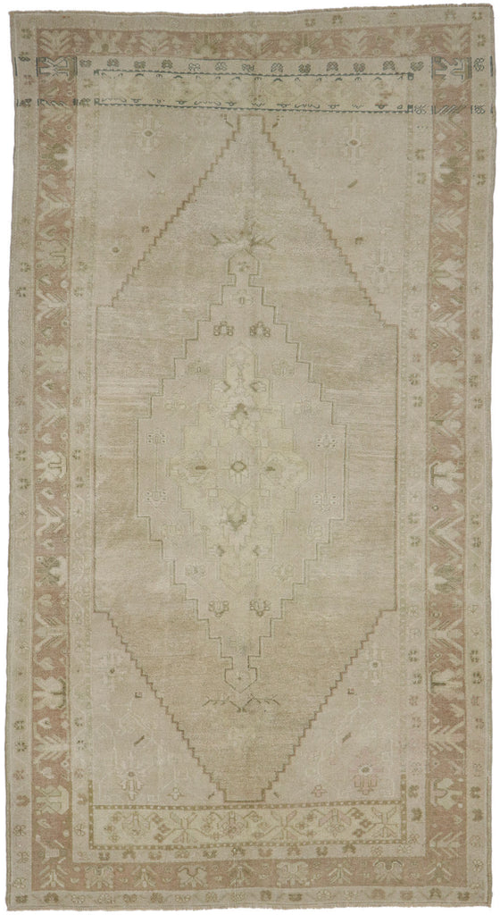 5 x 9 Vintage Turkish Oushak Rug 53624