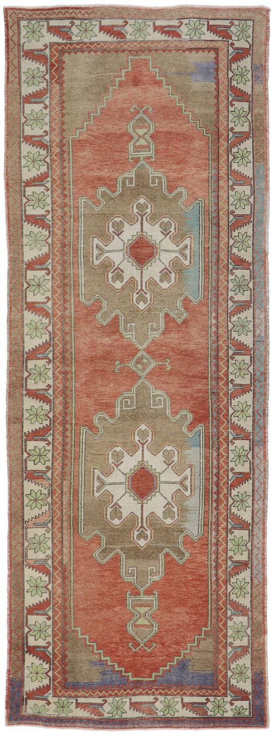 5 x 13 Vintage Turkish Oushak Rug 53628