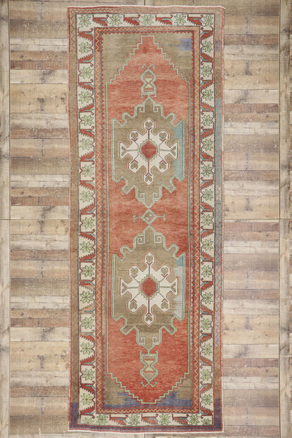 5 x 13 Vintage Turkish Oushak Rug 53628