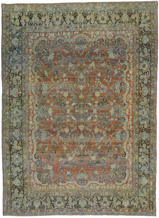 9 x 12 Antique Persian Mahal Rug 53629