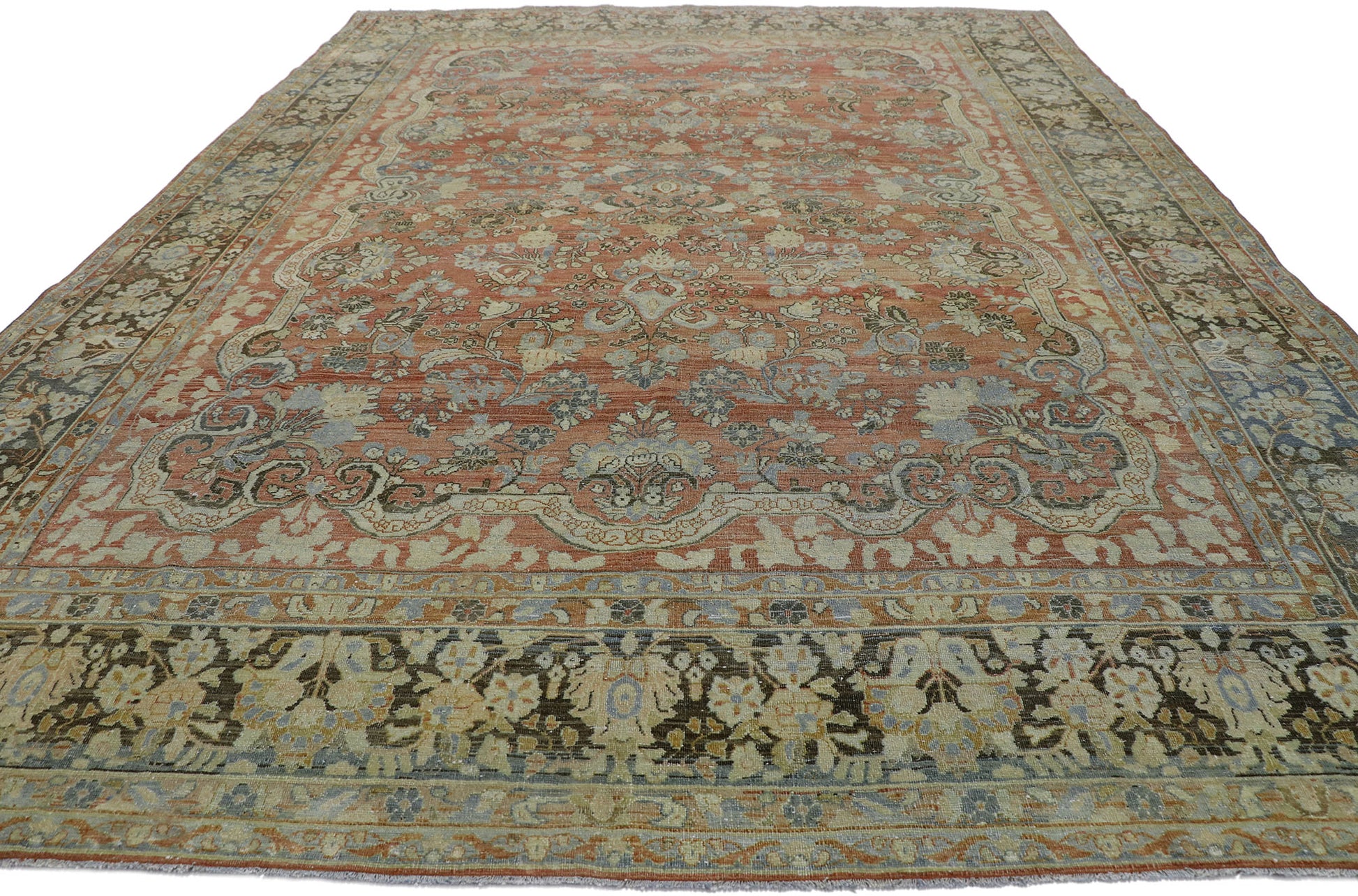 9 x 12 Antique Persian Mahal Rug 53629
