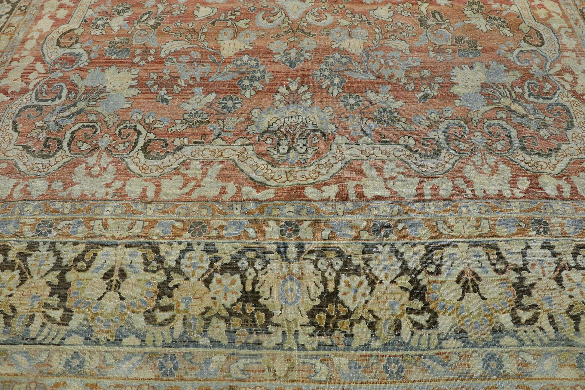 9 x 12 Antique Persian Mahal Rug 53629
