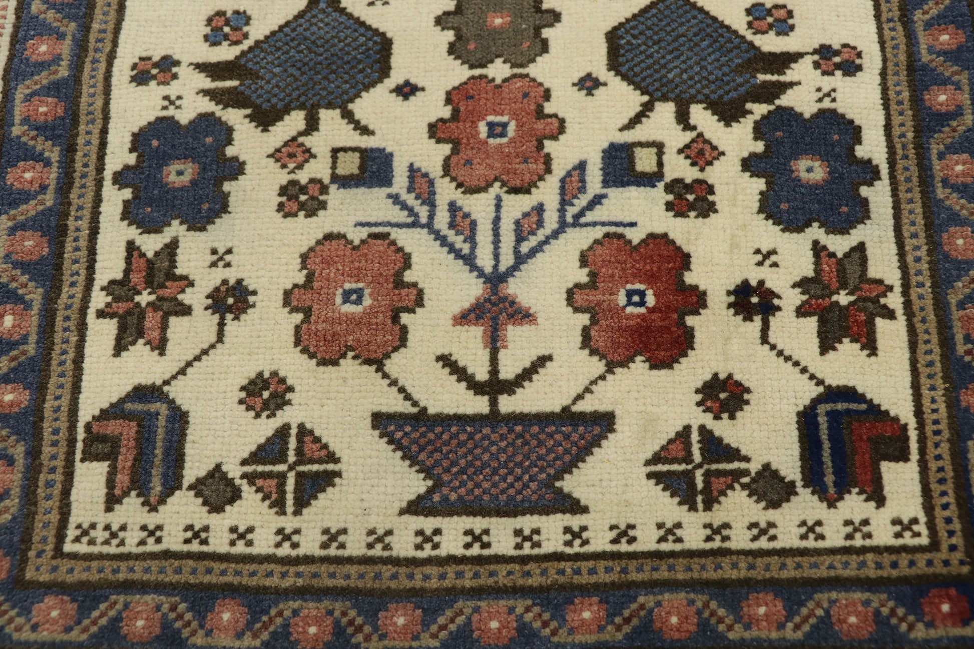 2 x 2 Vintage Turkish Oushak Rug 53642