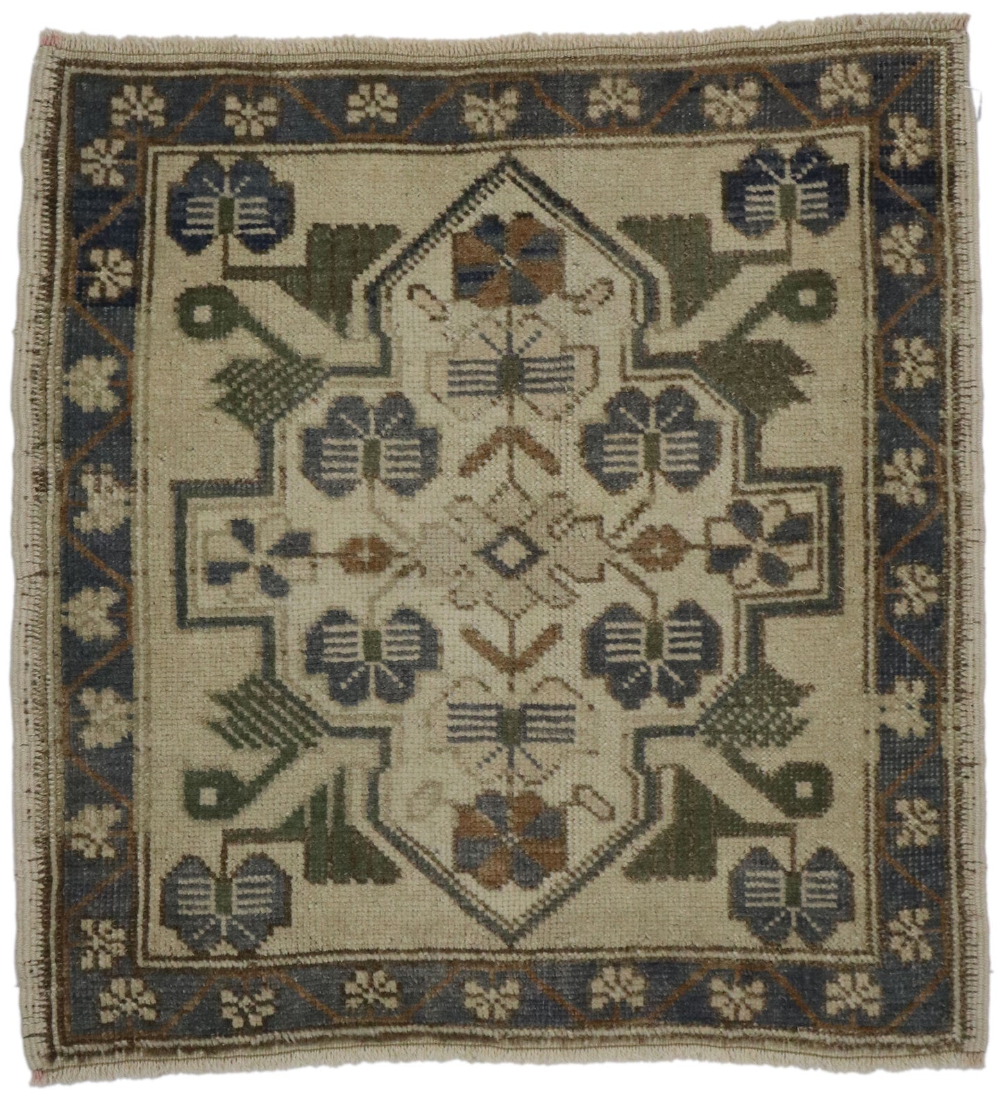 2 x 2 Vintage Turkish Yastik Rug 53643