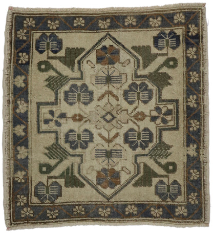 2 x 2 Vintage Turkish Yastik Rug 53643