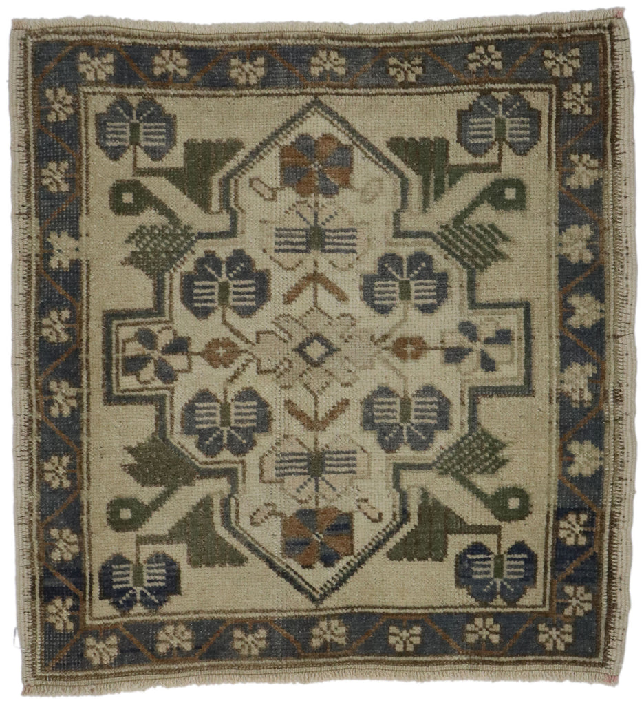 2 x 2 Vintage Turkish Oushak Rug 53645