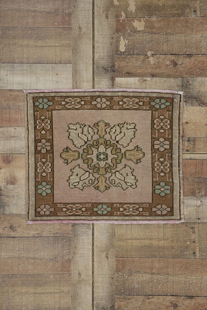 2 x 2 Vintage Turkish Oushak Rug 53646