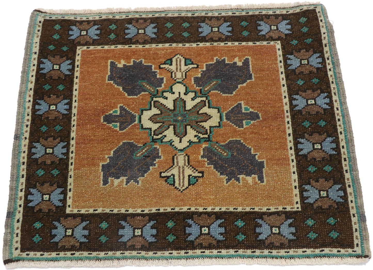 2 x 2 Vintage Turkish Oushak Rug 53647