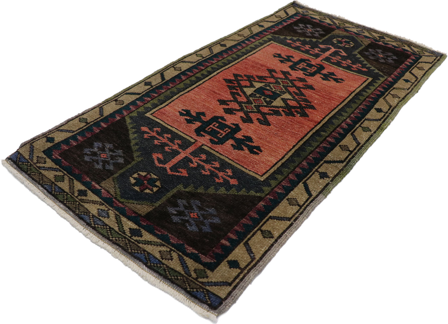 2 x 4 Vintage Turkish Oushak Rug 53648