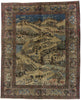 9 x 12 Antique Persian Tabriz Pictorial Rug 53653