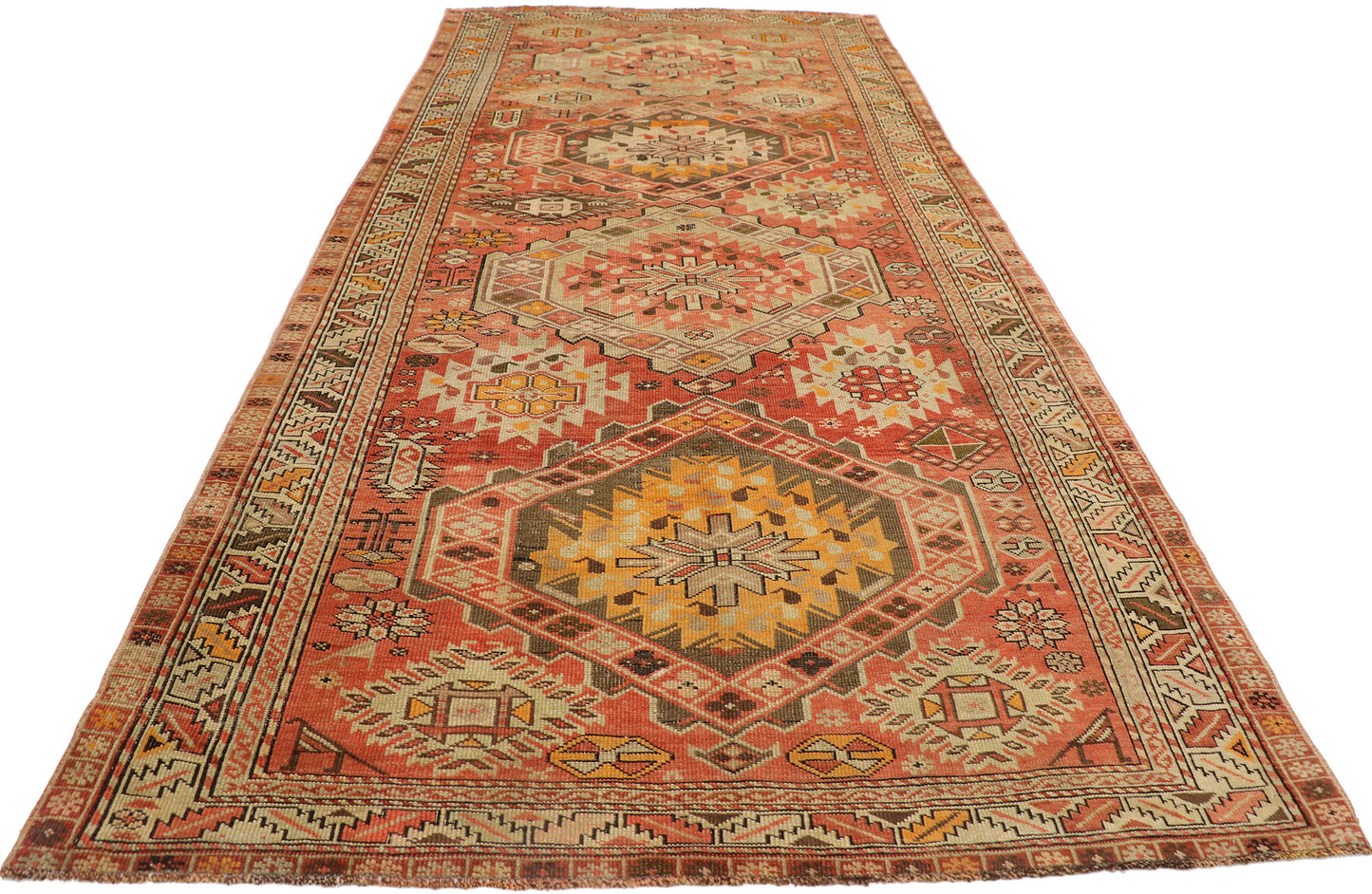 5 x 10 Vintage Turkish Oushak Rug 53655