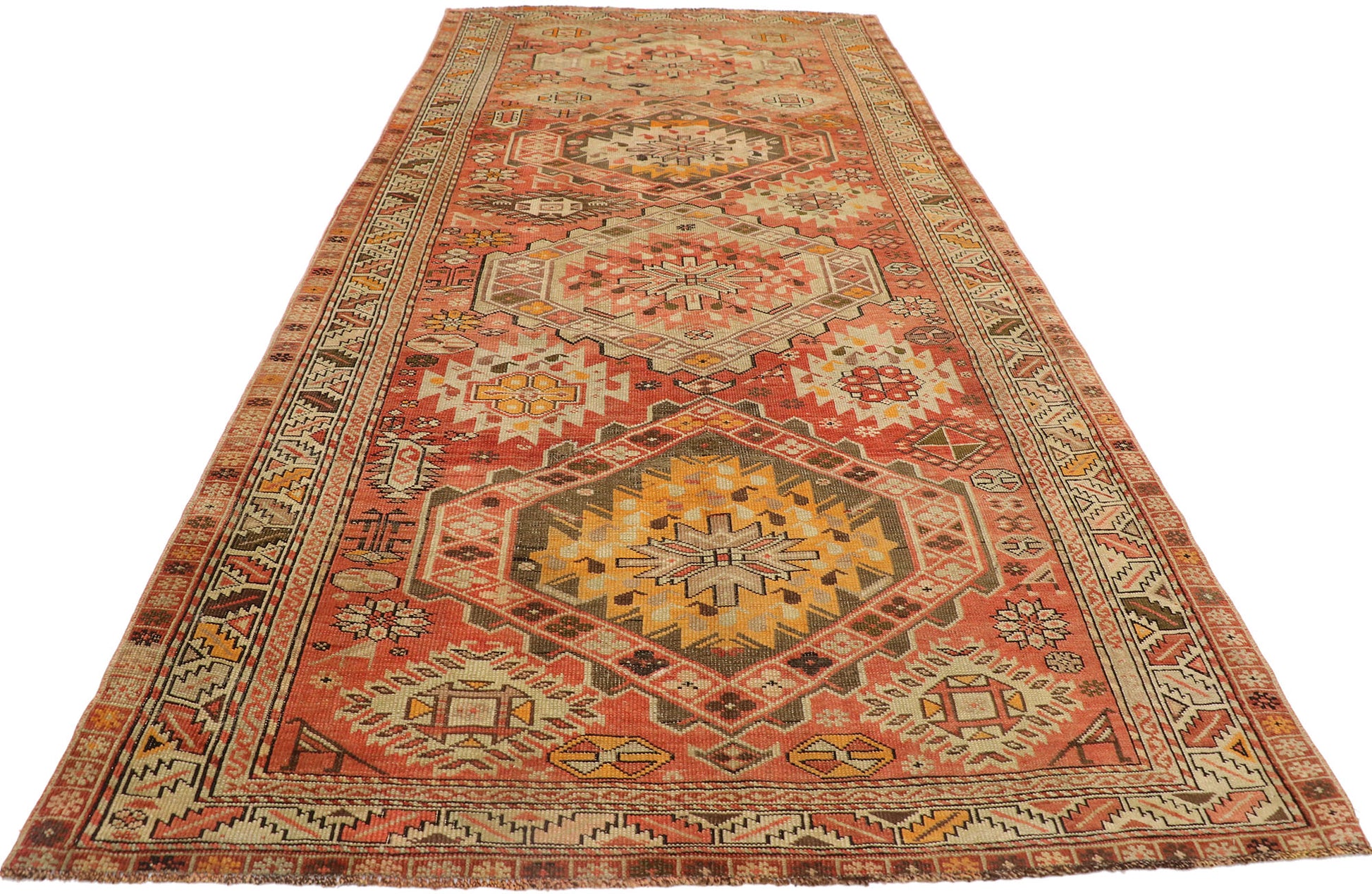 5 x 10 Vintage Turkish Oushak Rug 53655