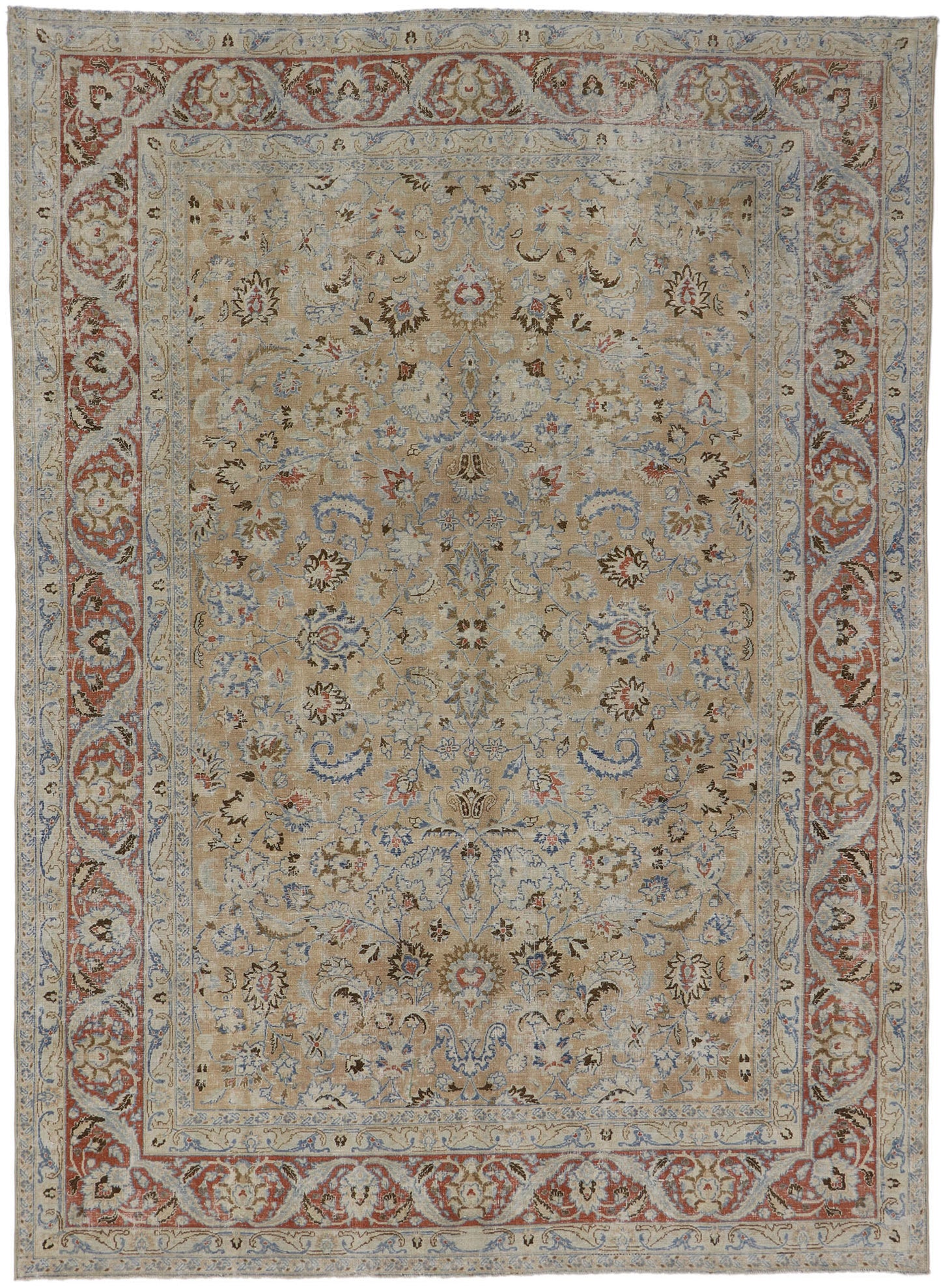 8 x 11 Distressed Antique Persian Mood Rug 53656