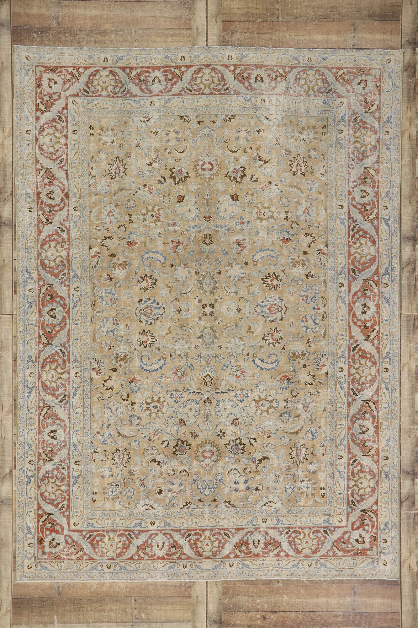 8 x 11 Distressed Antique Persian Mood Rug 53656