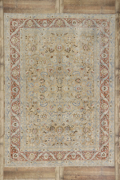 8 x 11 Distressed Antique Persian Mood Rug 53656
