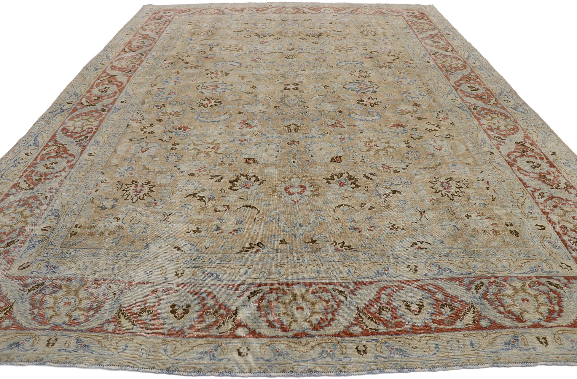 8 x 11 Distressed Antique Persian Mood Rug 53656