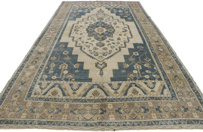 6 x 11 Vintage Turkish Oushak Rug 53657