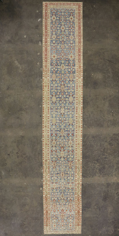 3 x 19 Distressed Antique Persian Malayer Runner 53661