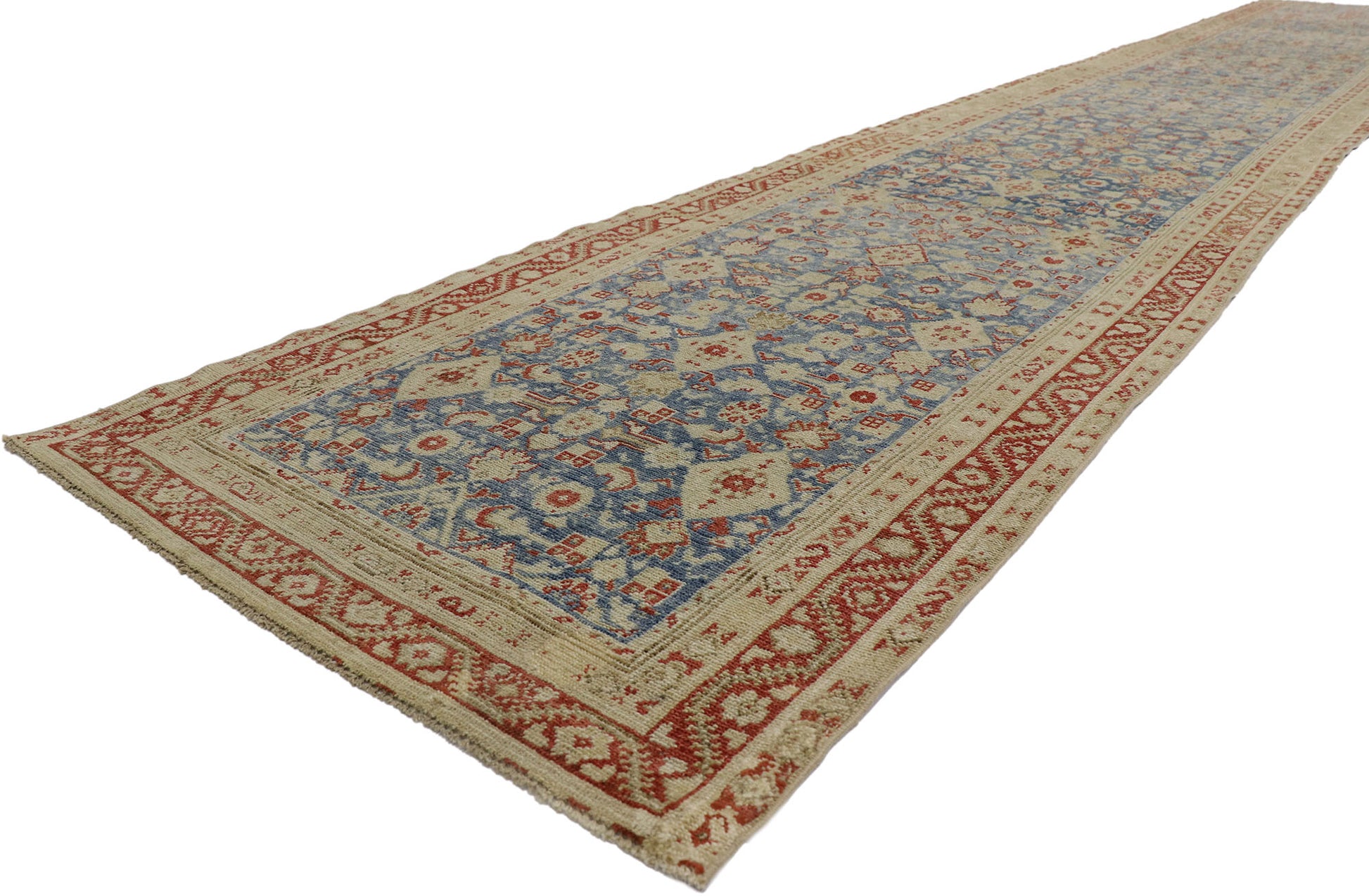 3 x 19 Distressed Antique Persian Malayer Runner 53661