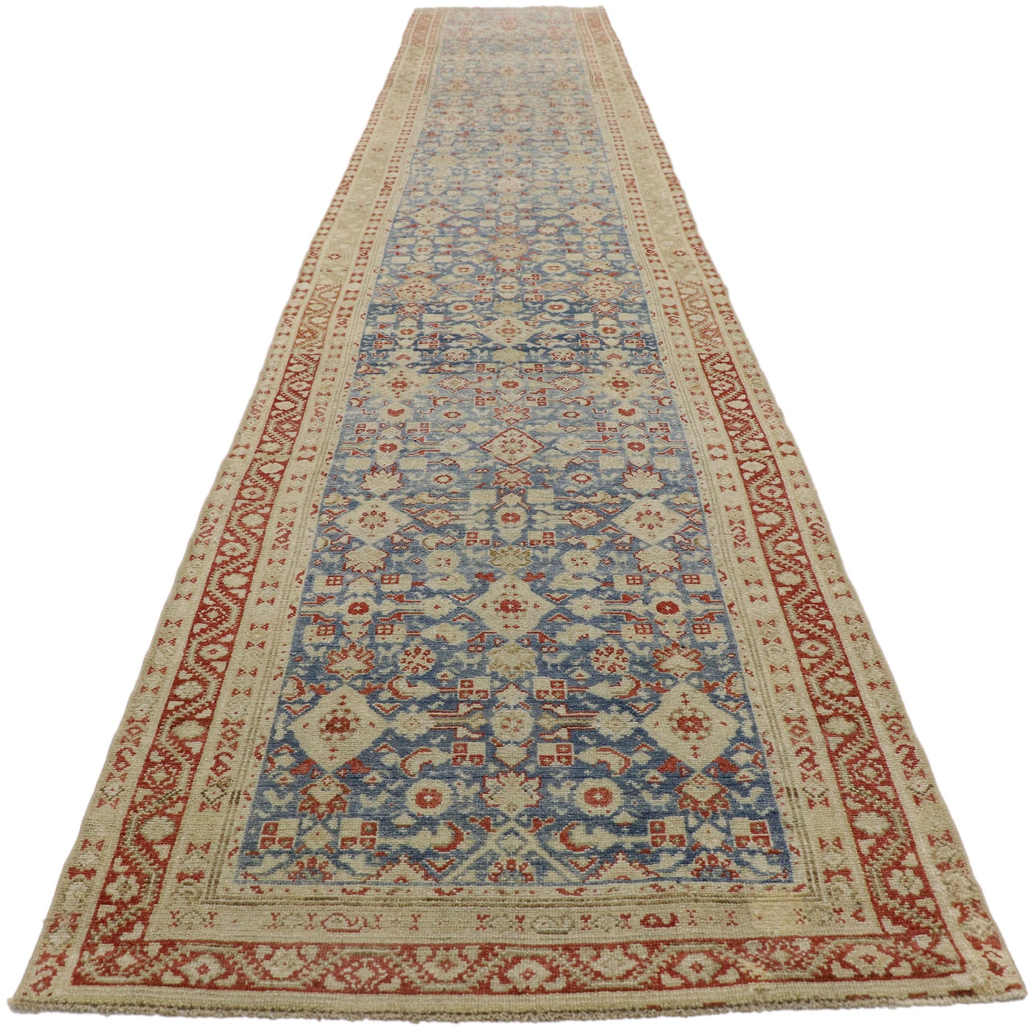 3 x 19 Distressed Antique Persian Malayer Runner 53661