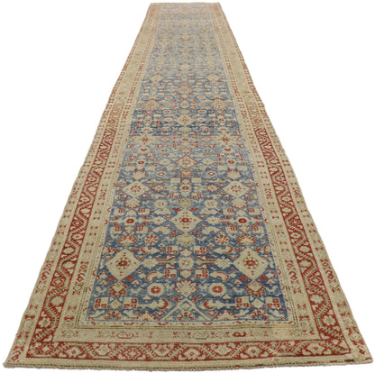 3 x 19 Distressed Antique Persian Malayer Runner 53661