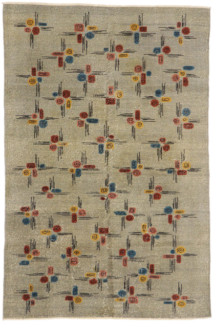 5 x 8 Zeki Muren Vintage Turkish Sivas Rug 53662