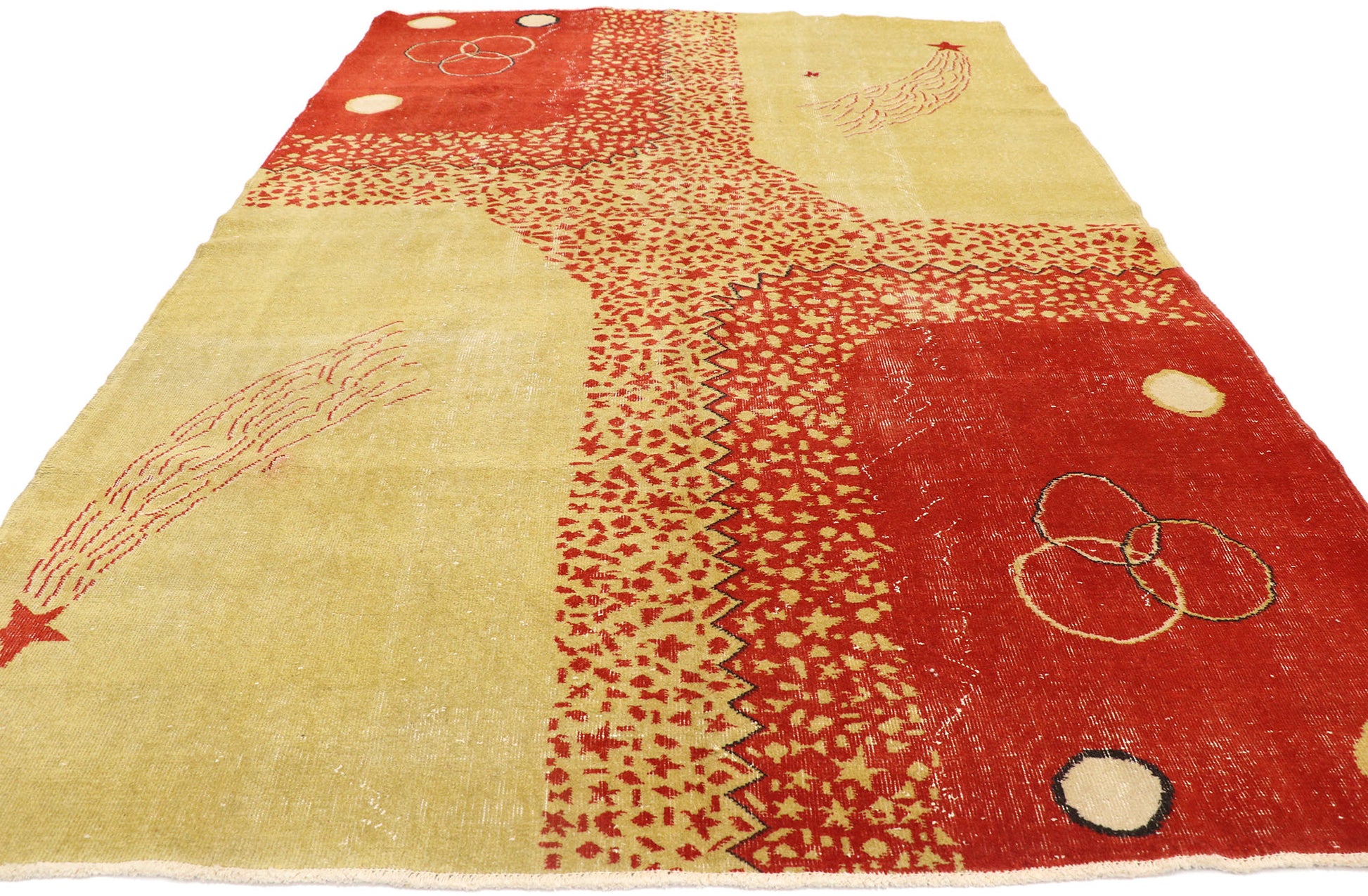 7 x 10 Zeki Muren Vintage Turkish Sivas Rug 53663