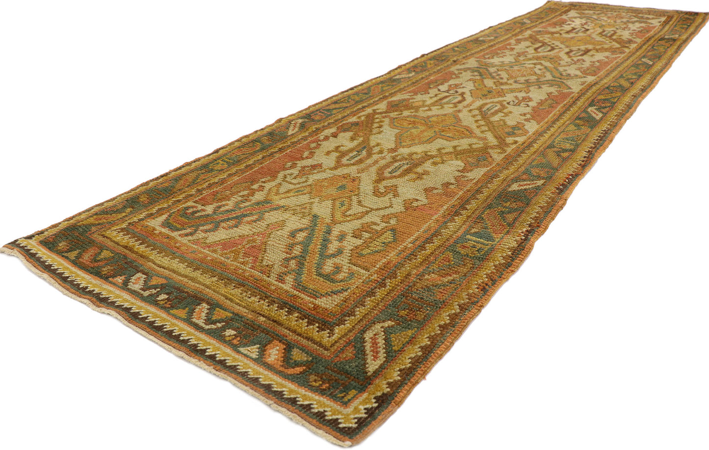 3 x 11 Antique Turkish Oushak Rug 53669