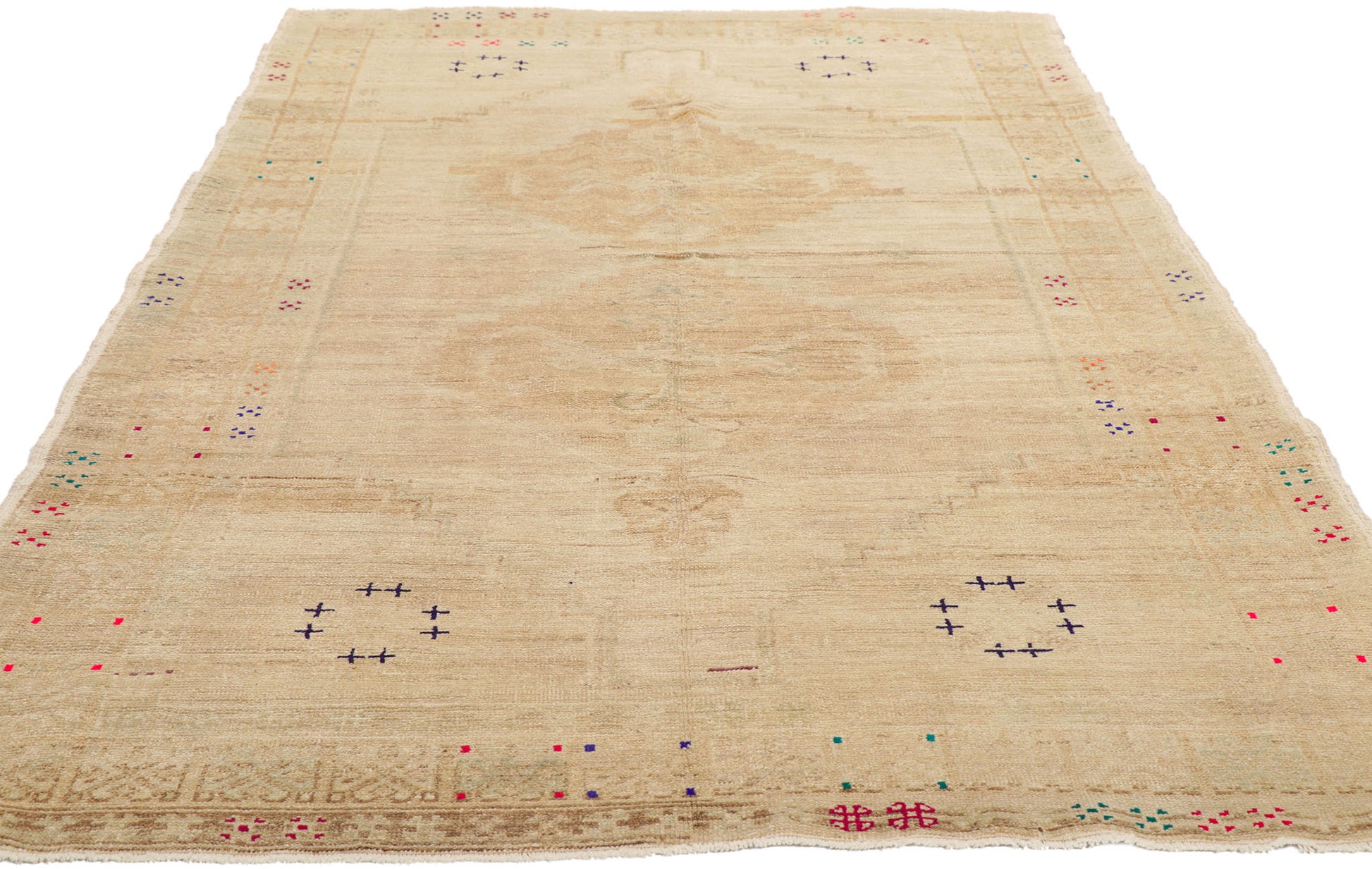 5 x 9 Vintage Turkish Oushak Rug 53672