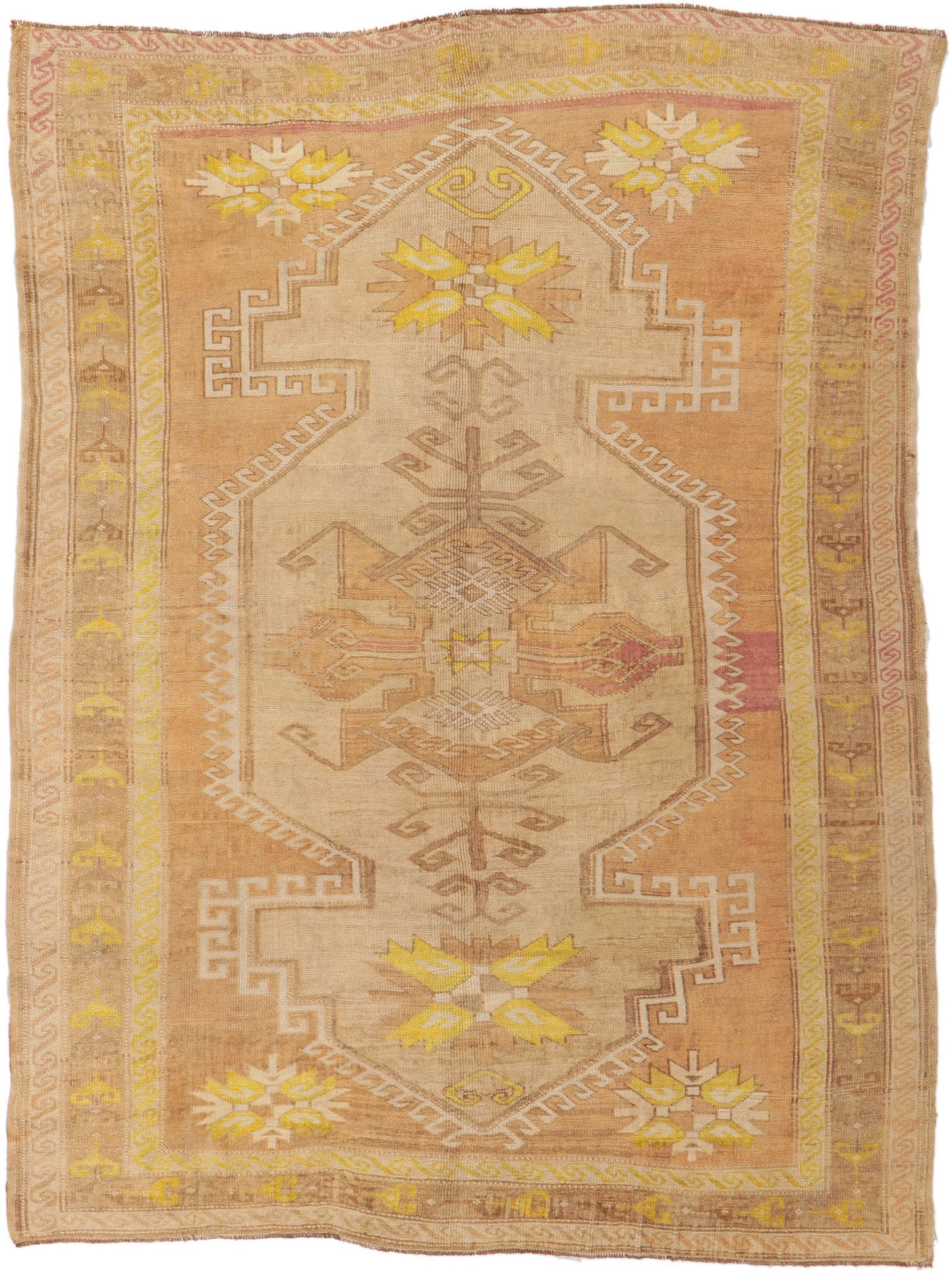 6 x 8 Vintage Turkish Oushak Rug 53673